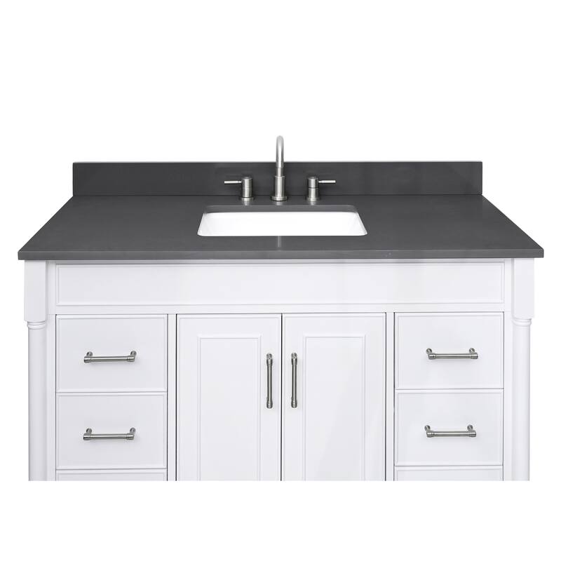 Avanity Quartz Vanity Top with Rectangular Undermount Sinks