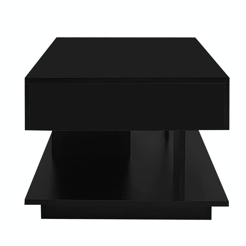 41.3''-76.7'' Extendable Coffee Table, Efficient Central Coffee Table with Multiple Storage Compartments