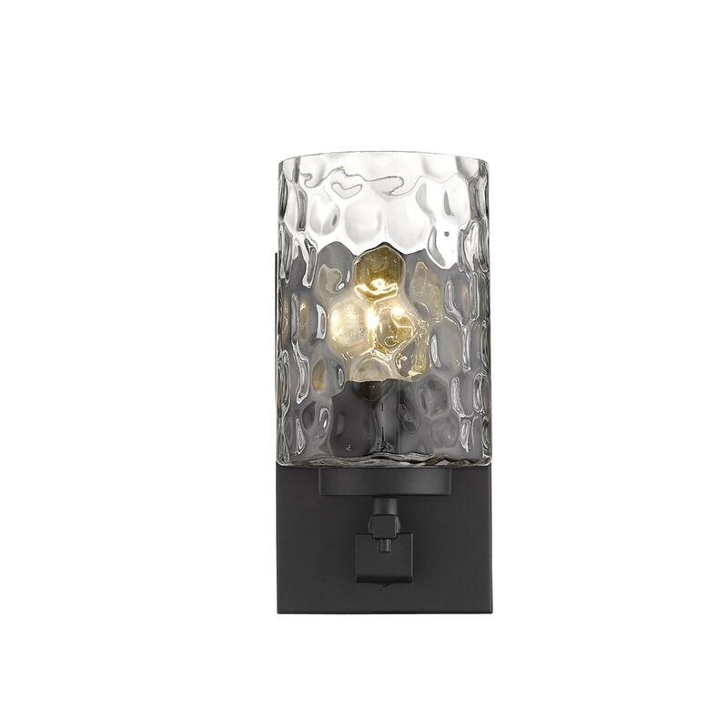 Transitional Hardwired Wall Sconce Light Fixture with Clear Glass Shade and Dimmable Damp Rated - 9.5" H x 4.75" W x 5.75" D