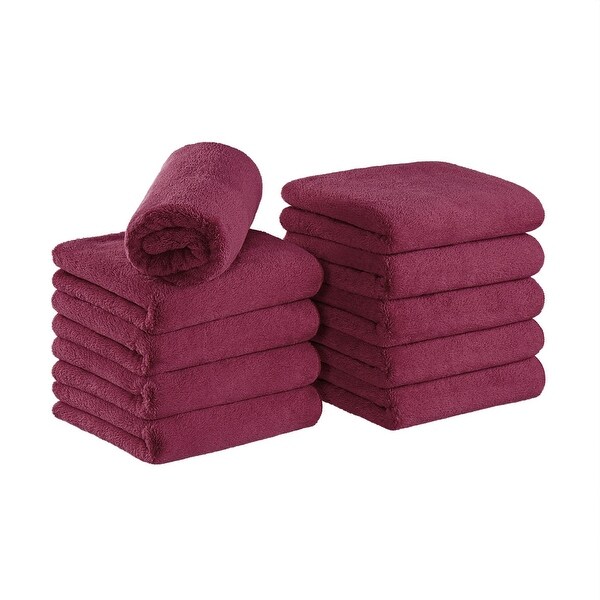 Bck2U Coral Fleece Salon Towel (10 Pack) - Bed Bath & Beyond