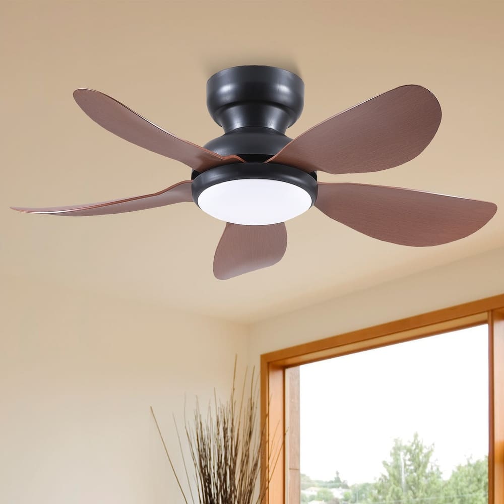 32/36/46/52 inches Low Profile Ceiling Fan with Light and Remote for Living Room Bedroom Kid's Room Patio