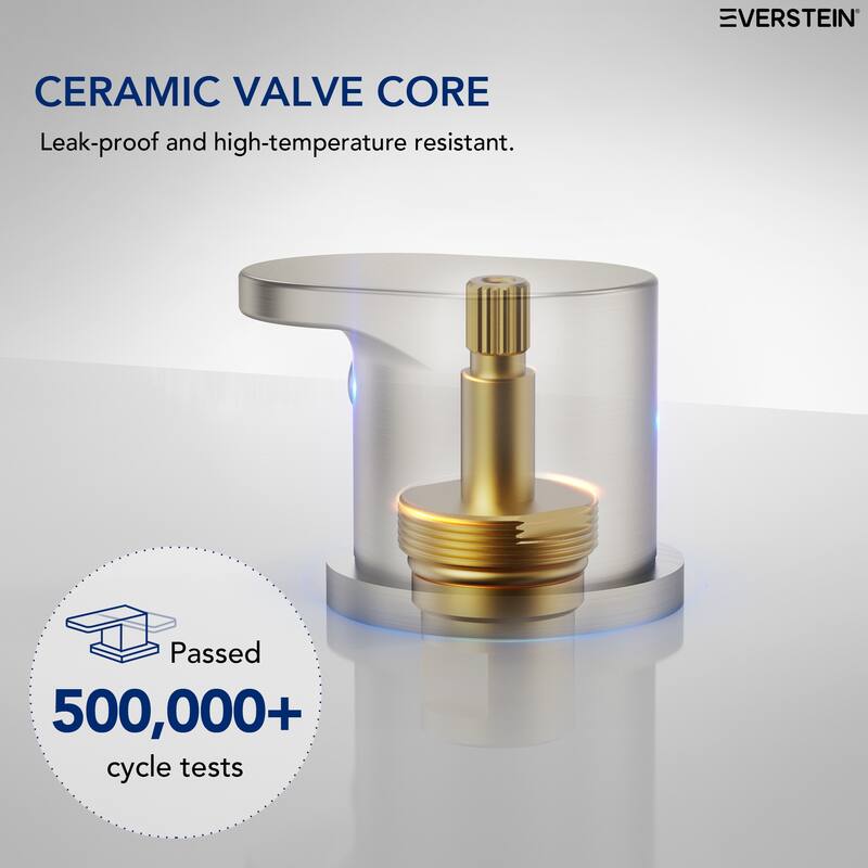 Modern Deck-Mount 2-Handle 360° Rotatable Bathtub Faucet Widespread 3 Hole Tub Filler