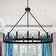 preview thumbnail 2 of 80, None 15 Light 40 In Modern Farmhouse Wagon Wheel Chandelier-UL