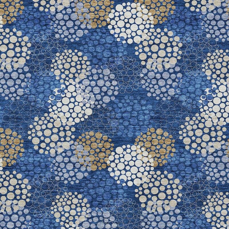 HomeRoots Polka Dot Transitional Rectangle Outdoor Rug