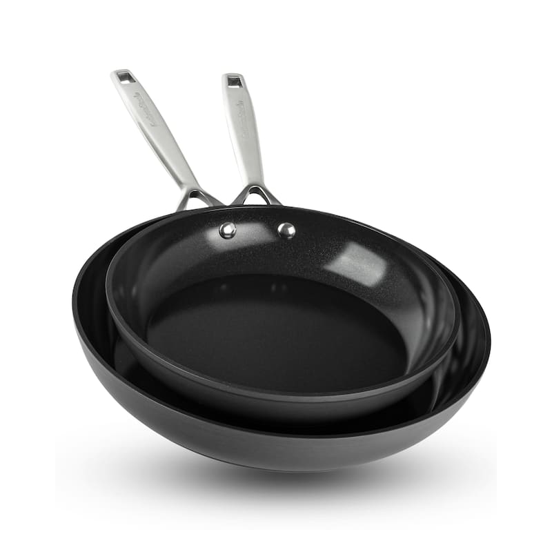 Gotham Steel Pro 2 Piece Nonstick Fry Pan Set – 10” and 12” Ceramic Skillets