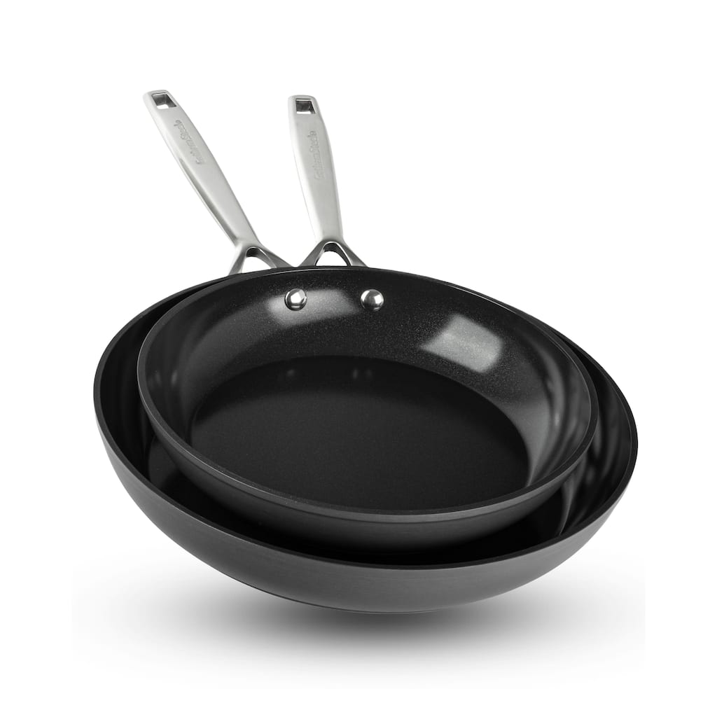 Gotham Steel Pro 2 Piece Nonstick Fry Pan Set – 10” and 12” Ceramic Skillets