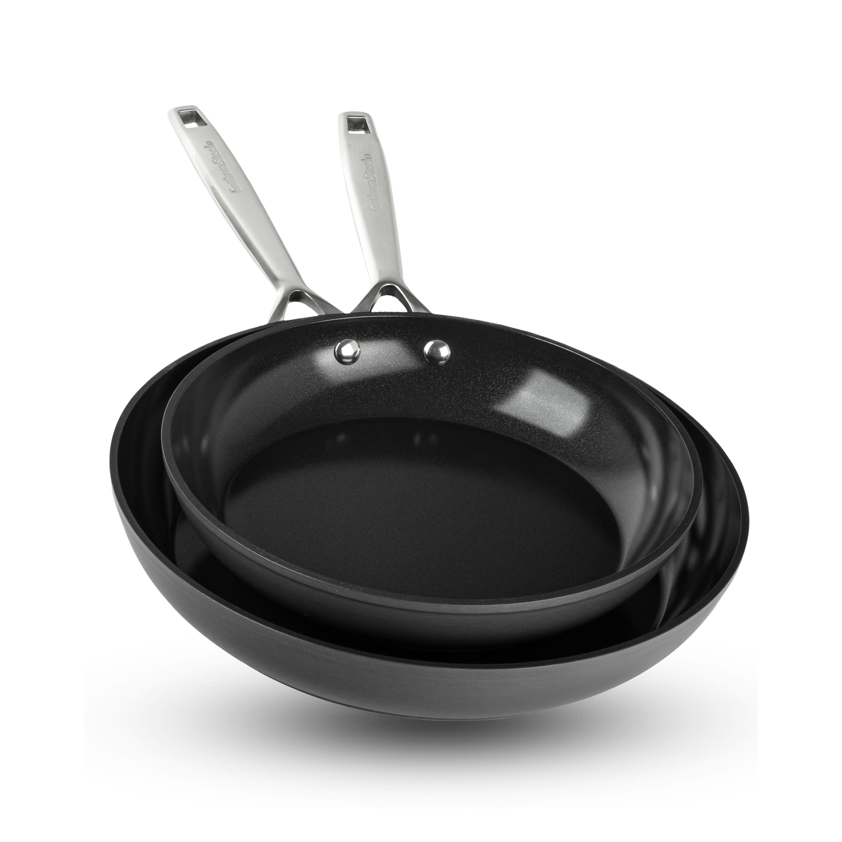 Gotham Steel Pro 2 Piece Nonstick Fry Pan Set – 10” and 12” Ceramic Skillets