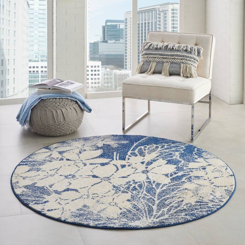 Nourison Tranquil Contemporary Abstract Floral Area Rug