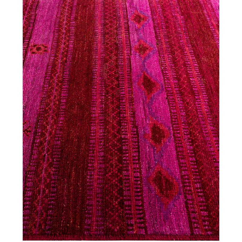 Overdyed One-of-a-Kind Hand-Knotted Area Rug - Purple - 4' 1" x 6' 1"