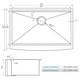 preview thumbnail 4 of 3, YASINU Stainless Farmhouse Apron Front Kitchen Single Bowl Sink - 33" W x 22" D