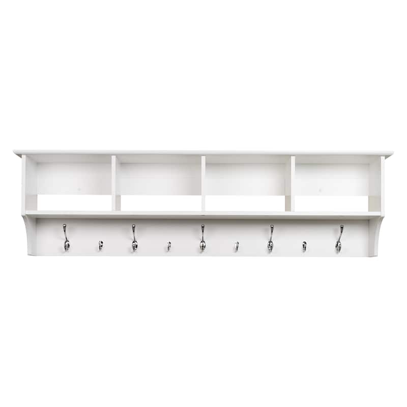 Winslow White Hanging 60-inch Wide Entryway Shelf
