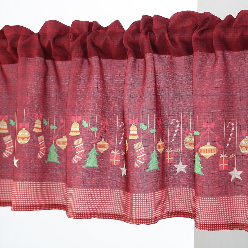3 Pcs Christmas Kitchen Curtains Set