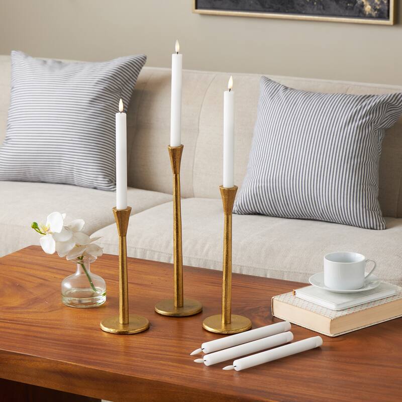 Wax Indoor Outdoor Flameless Candle with Remote Control (Set of 6) - White