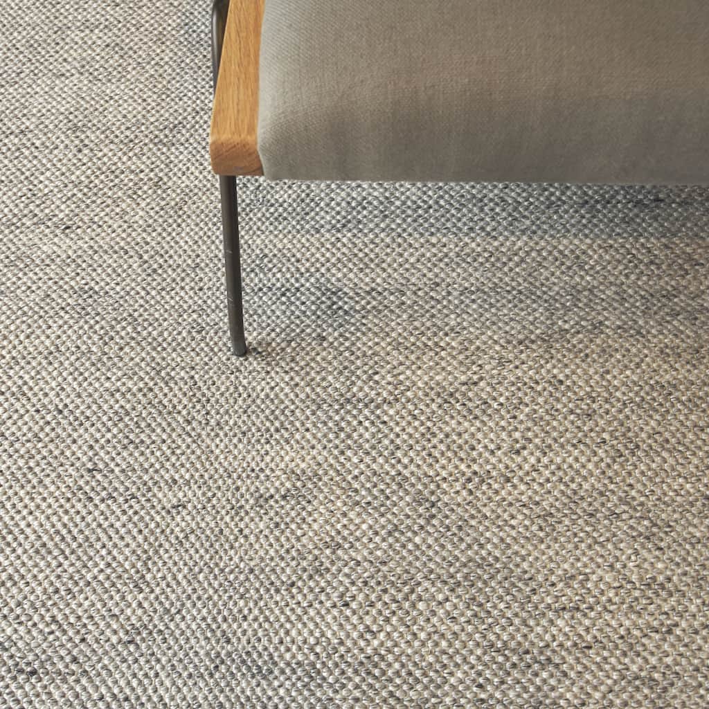 EXQUISITE RUGS Rhodes Hand-loomed PET yarn Beige Area Rug.