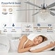 preview thumbnail 5 of 18, Cusp Barn 65" Ceiling Fan with Light and Remote,Modern Gorgeous Crystal Light Fixture,Silent Reversible Motor Fan Light,6-Speeds