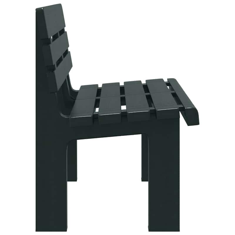 vidaXL Garden Bench Outdoor Bench Seat Balcony Patio Park Bench Polypropylene - 20.5 x 43.3 x 28.0