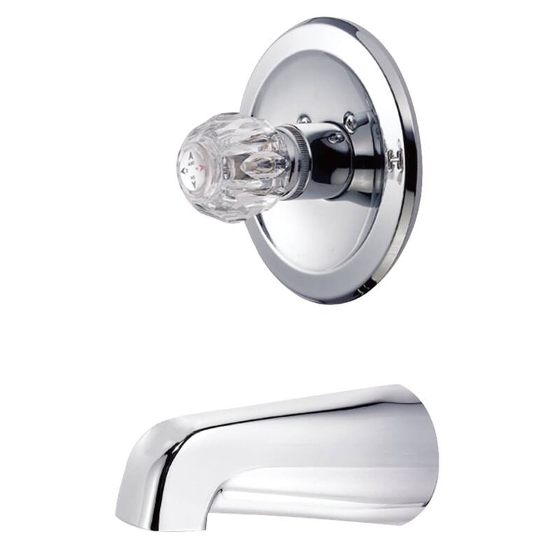 Kingston Brass Wall Mounted Bathtub Faucet and Valve Trim with Single - Polished Chrome