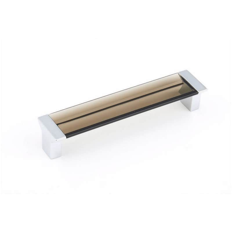 Schaub and Company 316-SM Positano 5-1/16" Center to Center Smoke - Satin Nickel