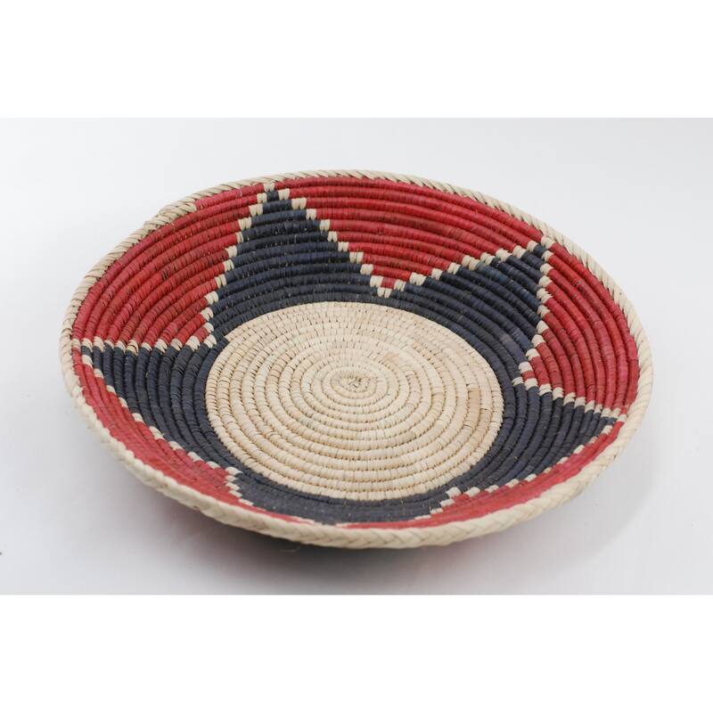 Hand Woven Palm Wall Decor Basket