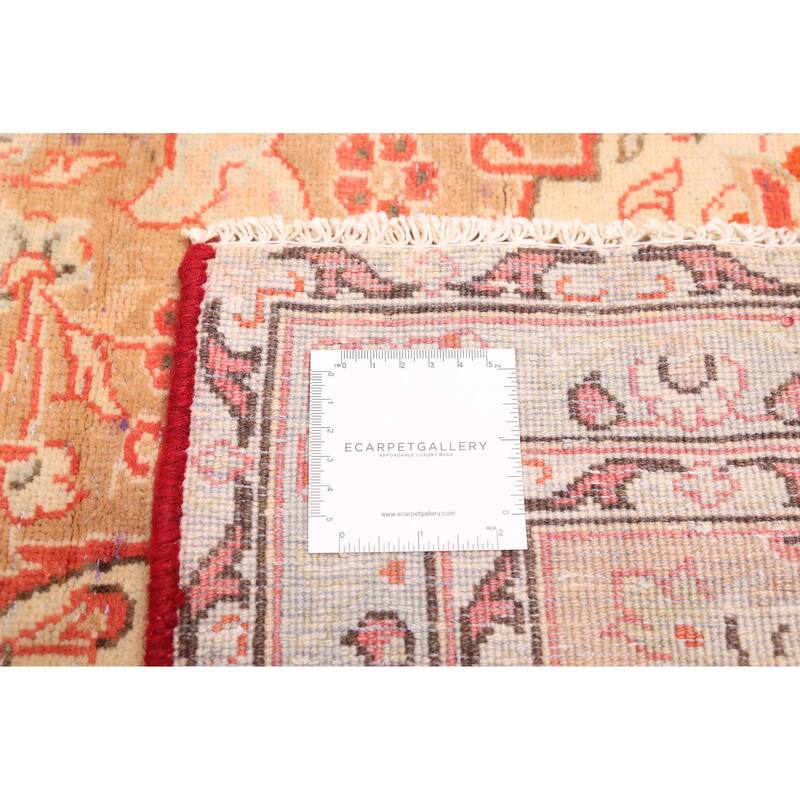 ECARPETGALLERY Hand-knotted Antalya Vintage Light Red Wool Rug - 7'10 x 11'9