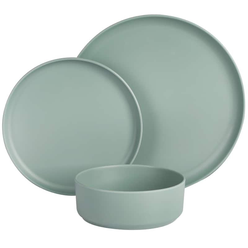 Gibson Home Canyon Crest 12 Piece Stackable Matte Melamine Set