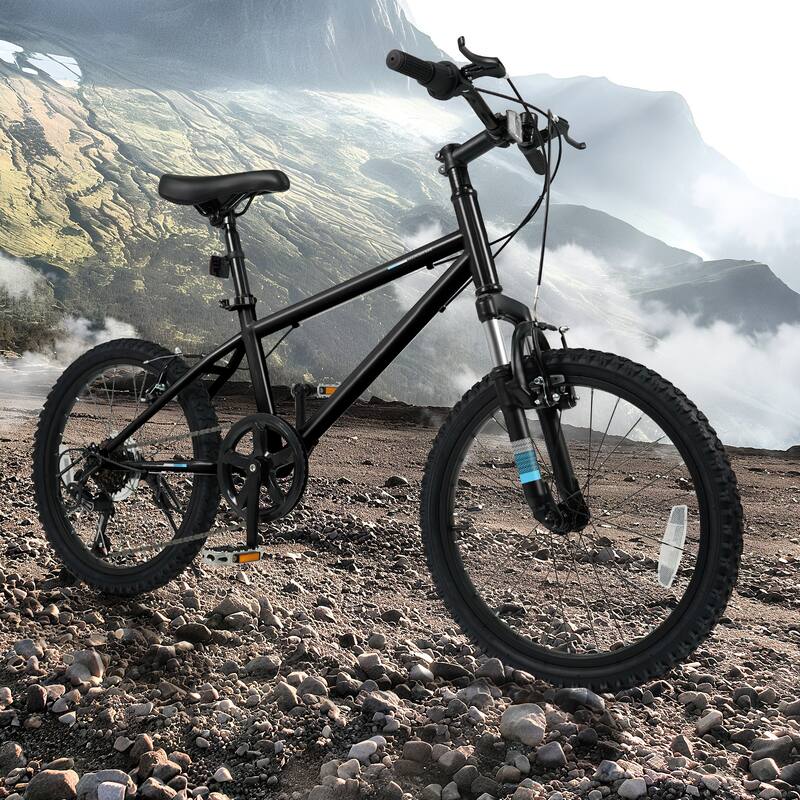 Metal Plastic Kids Mountain Bike with 6-Speed Shimano and Front Suspension