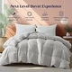 preview thumbnail 64 of 82, All Season Lightweight & Medium Weight White Goose Feather Down Comforter Duvet Insert California King - Medium Weight Light Gray