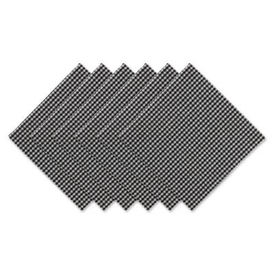 DII Black/Semi Bleach Gingham Napkin (Set of 6) - Napkin Set