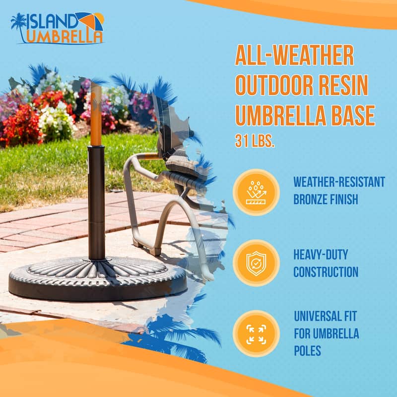 Island Umbrella Classic 31-lb Umbrella Base in Bronze