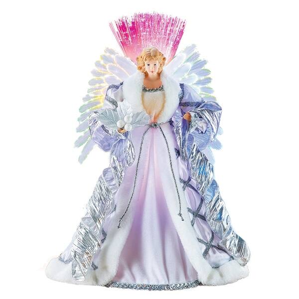 Fiber Optic Silver Angel Tabletop Figurine - 18.250 x 9.250 x 5.500 ...
