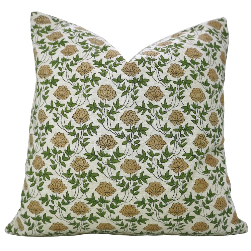 Fabdivine 24x24 Fall Home Decor Cushion Cover Hand Block, Khoobsurat