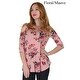 Simply Ravishing Women's Cold Shoulder Flare 3/4 Sleeve Blouse Top Tunic Shirt (Size: S-5X) - Thumbnail 4