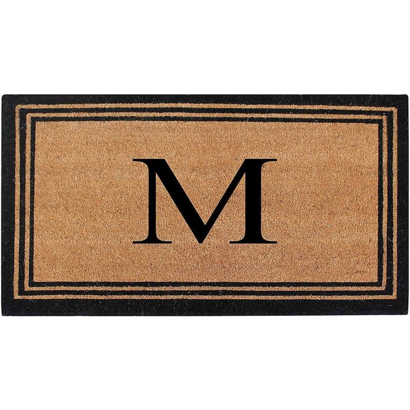 Pure Natural Coir Doormat with Heavy Duty PVC Backing,0.75 Inch Pile Height, Perfect for Outdoor Use - 24" X 39" - M