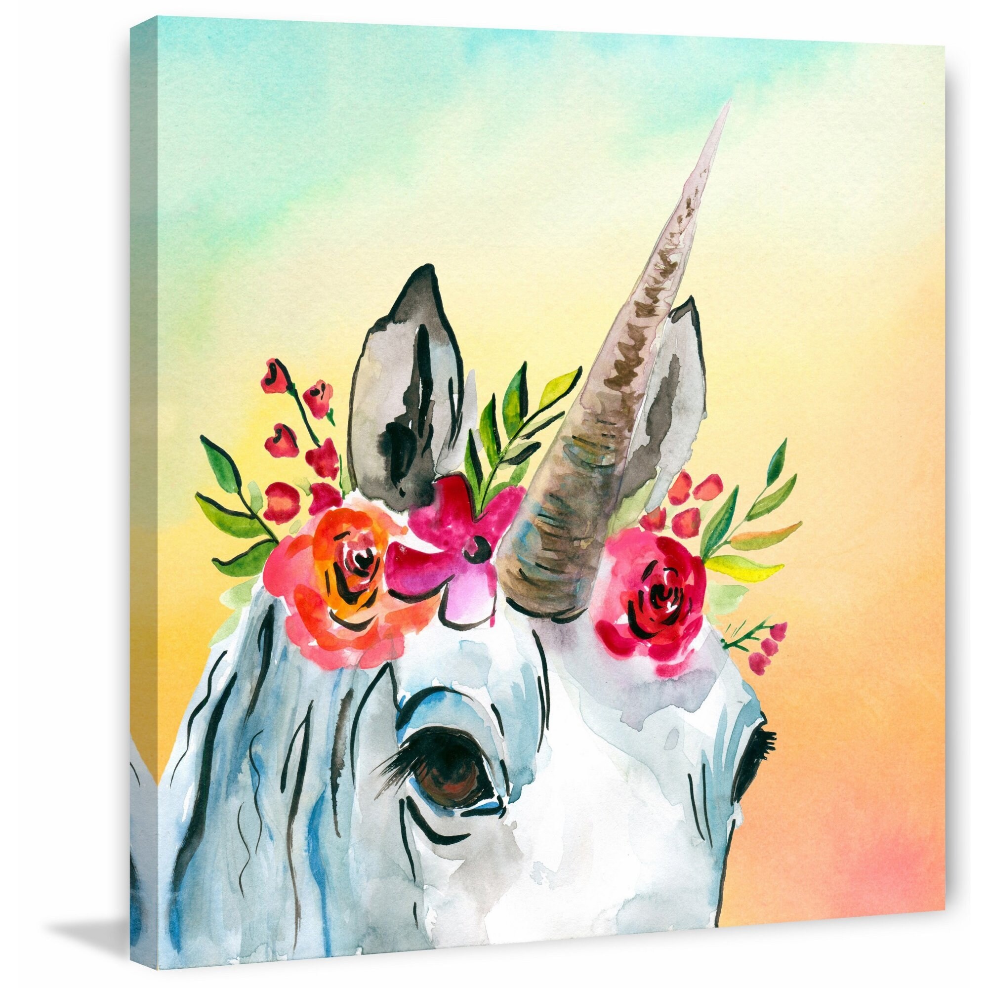 Shop Marmont Hill Mh Julunc 75 C 18 18 X 18 Unicorn Flowers