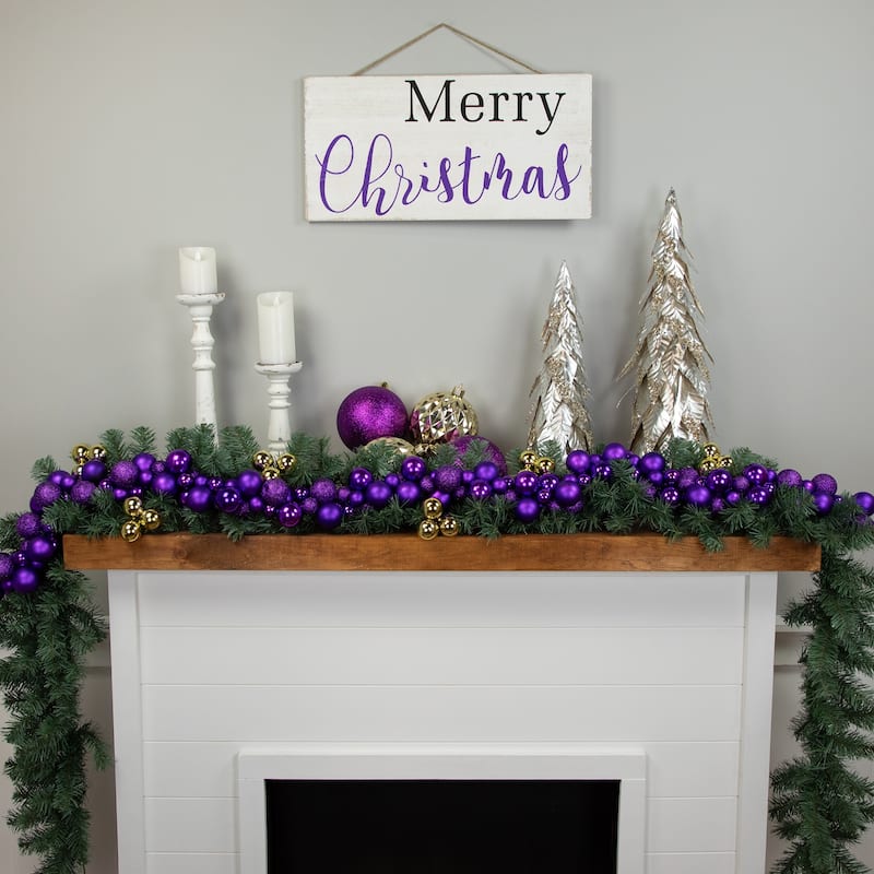 6' 3-Finish Shatterproof Ball Christmas Garland