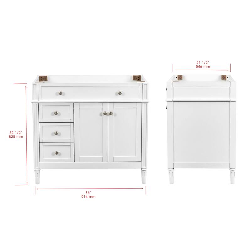 36'' Orinda Bathroom Vanity Base - 36.00 L x 21.50 D x 32.50 H"