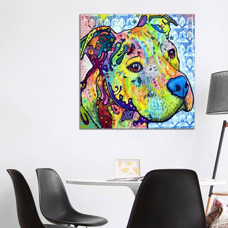 iCanvas "Thoughtful Pit Bull This Years I" by Dean Russo Canvas Print - 37x37x1.5