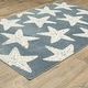 preview thumbnail 5 of 9, ROW Quinn Coastal Star Fish Blue/ Ivory Area Rug