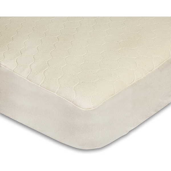 slide 2 of 4, BreathableBaby Ultra Soft Waterproof Crib Mattress Pad Cotton - Natural