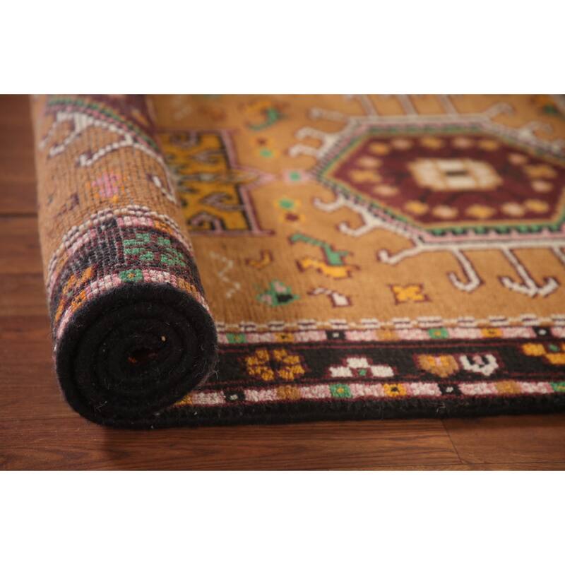 Geometric Kazak Accent Rug Handmade Traditional Wool Carpet - 3'0"x 5'0"