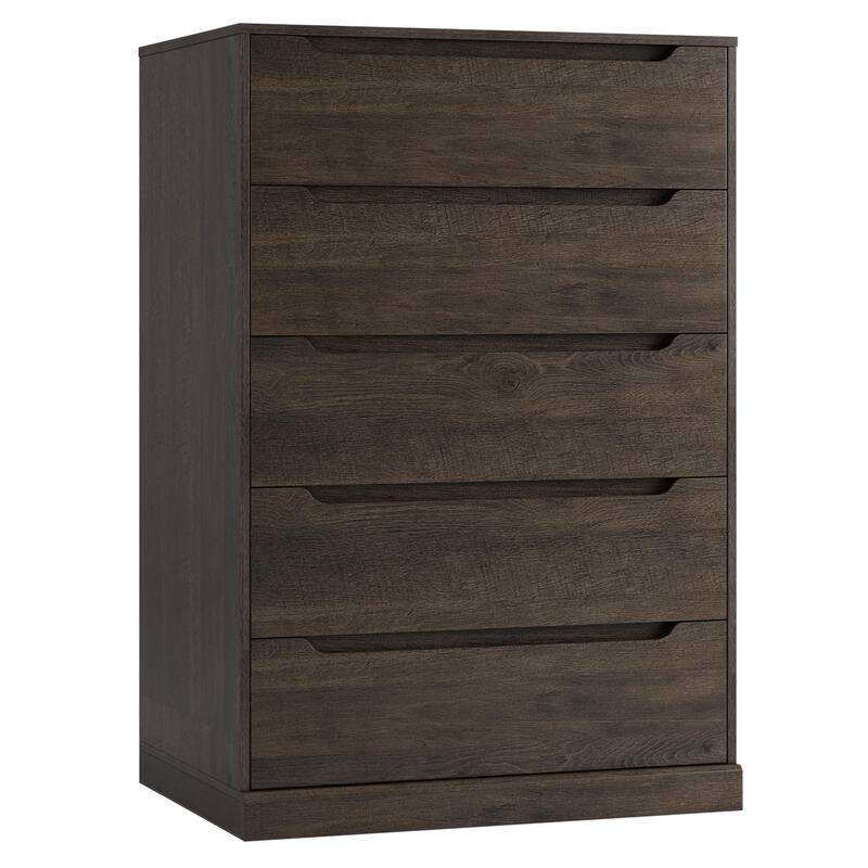 5-Drawer Dresser for Bedroom, 50" Tall Freestanding Vertical Wooden Chest Storage