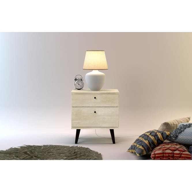 Midtown Concept 2-Drawer Nightstand Side Table Bedside Table Durable MDF Wood