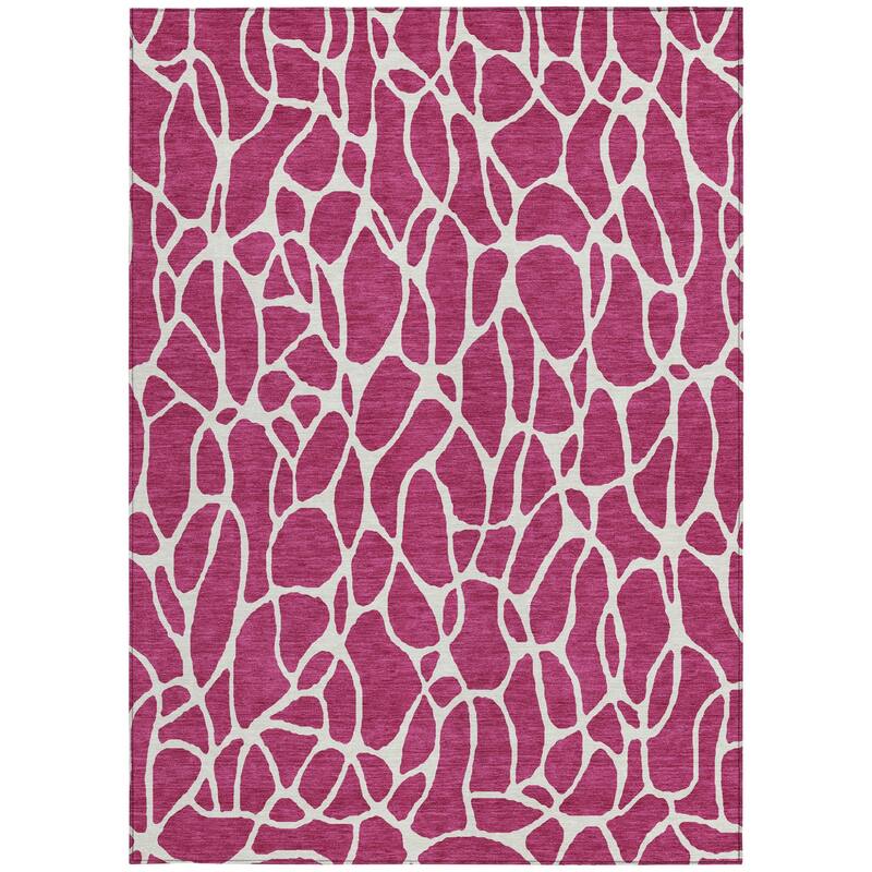 HomeRoots Geometric Transitional Rectangle Outdoor Rug