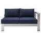 preview thumbnail 18 of 21, Shore Sunbrella Outdoor Patio Aluminum 9 Piece Sectional Sofa Set
