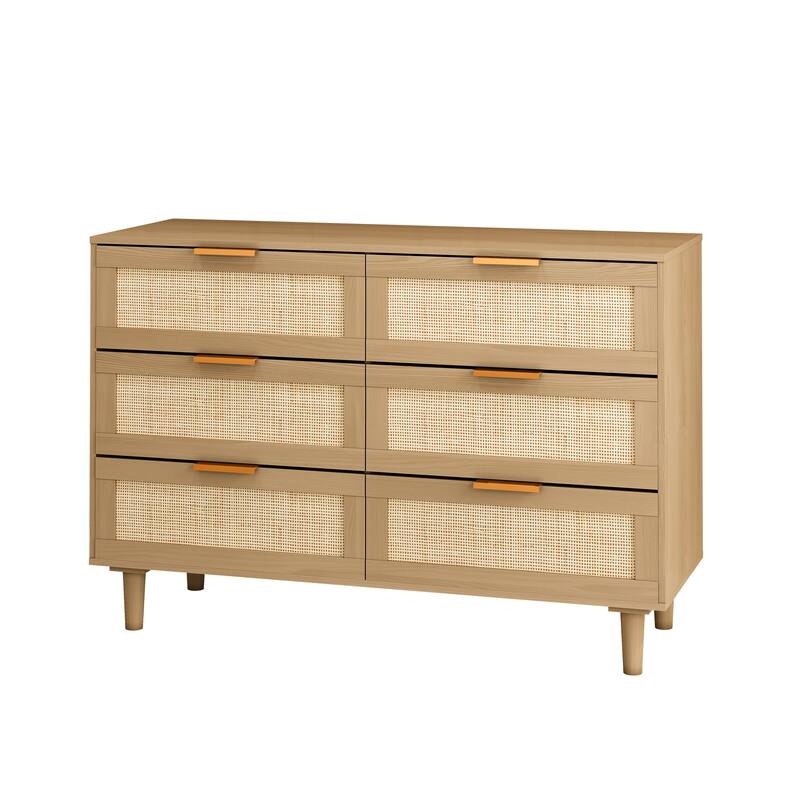 6 drawers Rattan dresser Rattan Drawer,