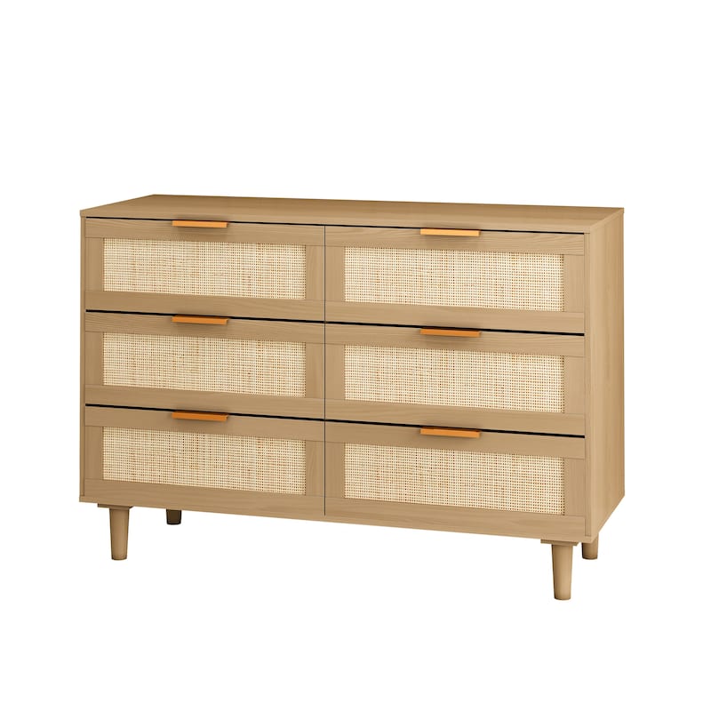 Modern 6 drawers Rattan dresser Rattan Drawer