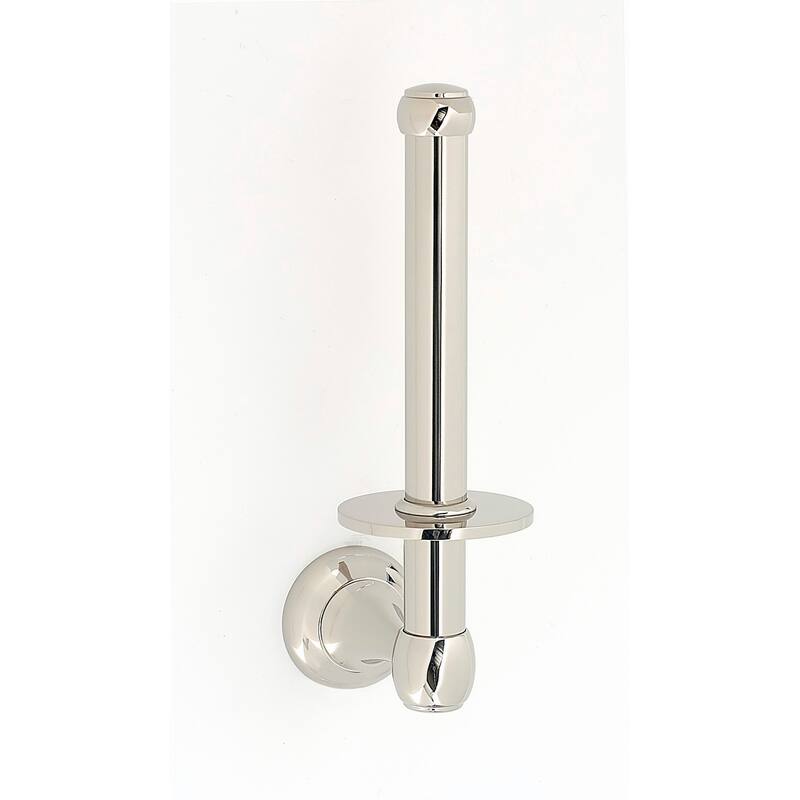 Alno Royale 8 Inch Tall Vertical Drop Down Toilet Tissue Paper Holder - Polished Nickel