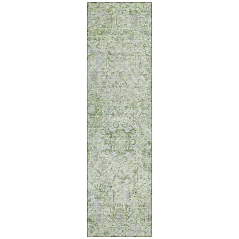 Machine Washable Indoor/ Outdoor Vintage Traditional Chantille Rug