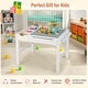 preview thumbnail 8 of 18, Costway Kids Multi Activity Play Table Wooden Building Block Desk w/ - See Details