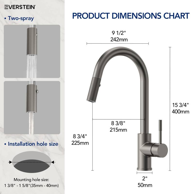 Single-Handle Pull-Down Sprayer Kitchen Faucet with 360° Spout Swivel